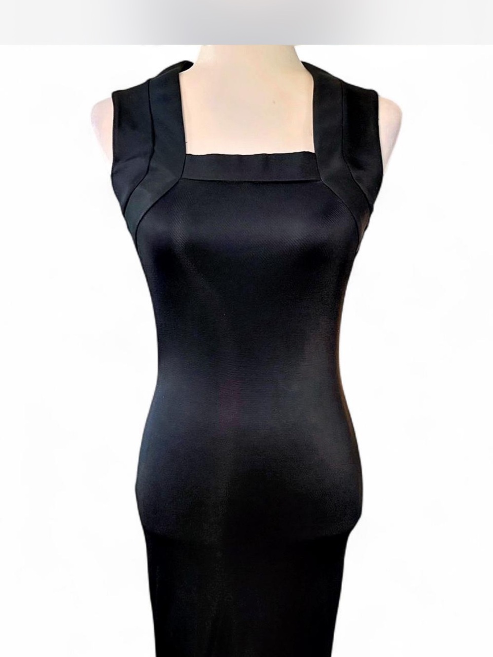 Osman Yousefzada Black Bodycon Sheath Dress US 4 UK 8 Made in England